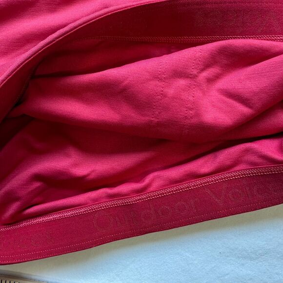 Outdoor Voices TechSweat Crop Top Bra 7/8 Flex Legging Set Pink Red Size L Large - Picture 6 of 16